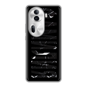 Силиконовый чехол на OPPO Reno 11 Pro с принтом ФАМИЛИЯ