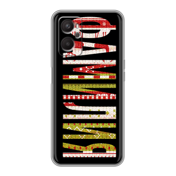 Силиконовый чехол на OPPO A36 с принтом ФАМИЛИЯ