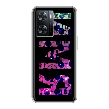 Силиконовый чехол на OPPO A77s с принтом ИМЯ