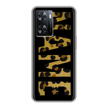 Силиконовый чехол на OPPO A77s с принтом NAME