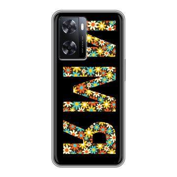 Силиконовый чехол на OPPO A77s с принтом ИМЯ