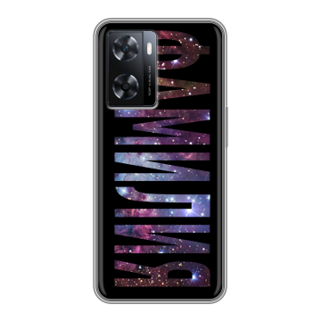 Силиконовый чехол на OPPO A77s с принтом ФАМИЛИЯ