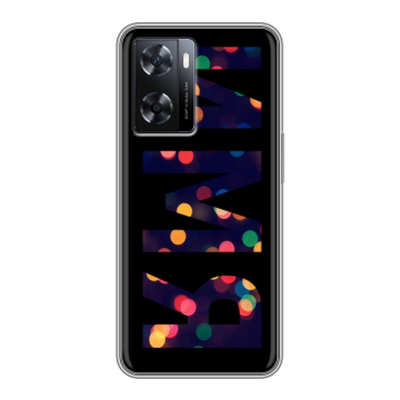 Силиконовый чехол на OPPO A77s с принтом ИМЯ