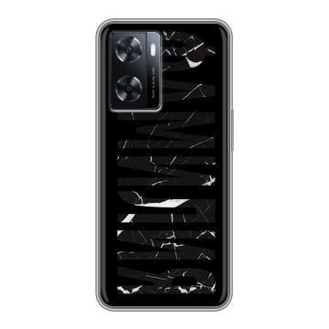 Силиконовый чехол на OPPO A77s с принтом ФАМИЛИЯ