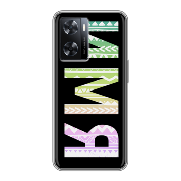 Силиконовый чехол на OPPO A77s с принтом ИМЯ