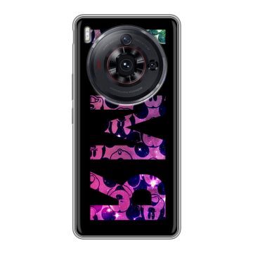 Силиконовый чехол на ZTE Nubia Z50S Pro с принтом ИМЯ