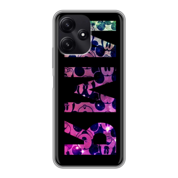 Силиконовый чехол на Xiaomi Poco M6 Pro 5G с принтом ИМЯ