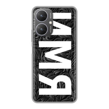 Силиконовый чехол на Xiaomi Poco M6 5G с принтом ИМЯ