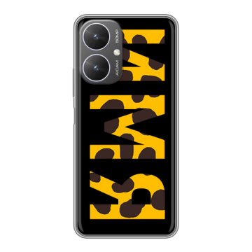 Силиконовый чехол на Xiaomi Poco M6 5G с принтом ИМЯ