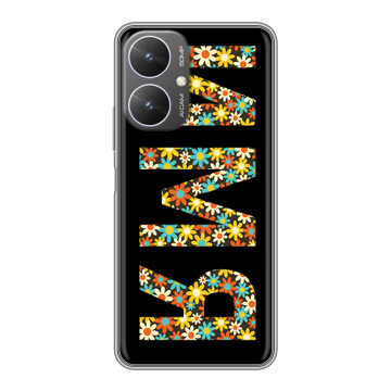 Силиконовый чехол на Xiaomi Poco M6 5G с принтом ИМЯ