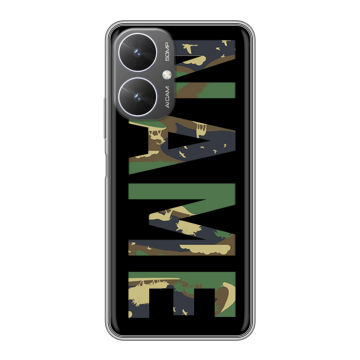 Силиконовый чехол на Xiaomi Poco M6 5G с принтом NAME