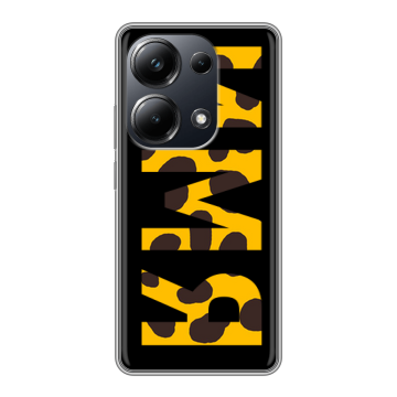 Силиконовый чехол на Xiaomi Poco M6 Pro 4G с принтом ИМЯ