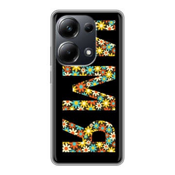 Силиконовый чехол на Xiaomi Poco M6 Pro 4G с принтом ИМЯ