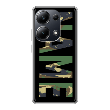 Силиконовый чехол на Xiaomi Poco M6 Pro 4G с принтом NAME