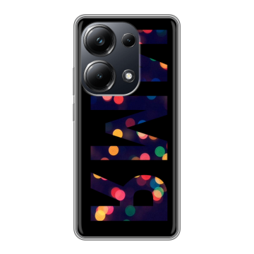 Силиконовый чехол на Xiaomi Poco M6 Pro 4G с принтом ИМЯ