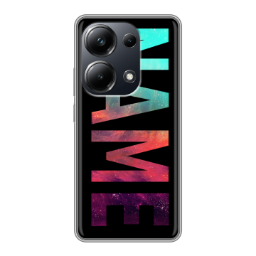 Силиконовый чехол на Xiaomi Poco M6 Pro 4G с принтом NAME