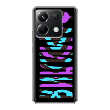 Силиконовый чехол на Xiaomi Poco X6 5G с принтом ФАМИЛИЯ