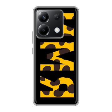 Силиконовый чехол на Xiaomi Poco X6 5G с принтом ИМЯ