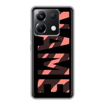 Силиконовый чехол на Xiaomi Poco X6 5G с принтом NAME