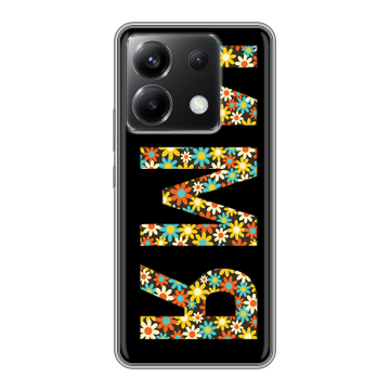 Силиконовый чехол на Xiaomi Poco X6 5G с принтом ИМЯ