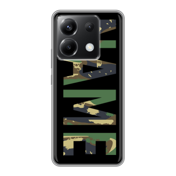 Силиконовый чехол на Xiaomi Poco X6 5G с принтом NAME