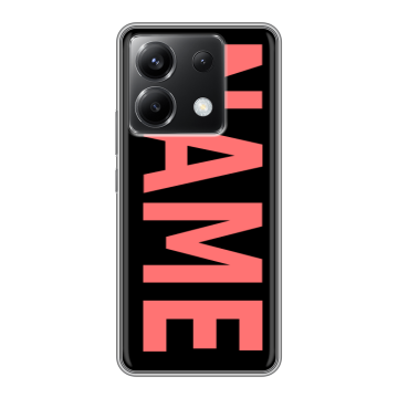 Силиконовый чехол на Xiaomi Poco X6 5G с принтом NAME