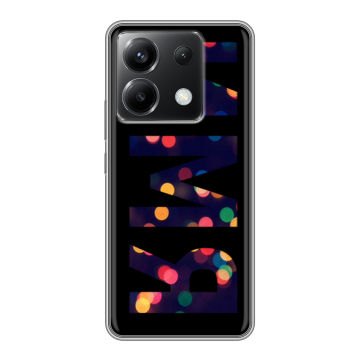 Силиконовый чехол на Xiaomi Poco X6 5G с принтом ИМЯ