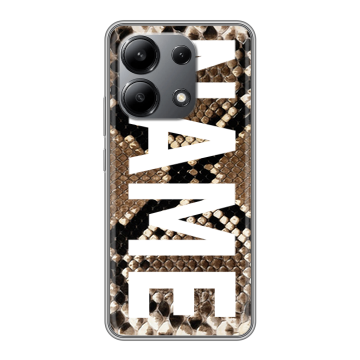 Силиконовый чехол на Xiaomi Redmi Note 13 4G с принтом NAME