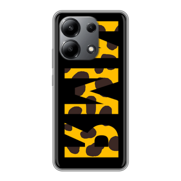 Силиконовый чехол на Xiaomi Redmi Note 13 4G с принтом ИМЯ