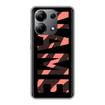 Силиконовый чехол на Xiaomi Redmi Note 13 4G с принтом NAME