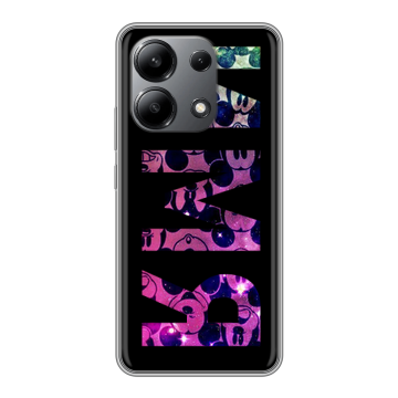 Силиконовый чехол на Xiaomi Redmi Note 13 4G с принтом ИМЯ