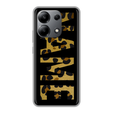 Силиконовый чехол на Xiaomi Redmi Note 13 4G с принтом NAME