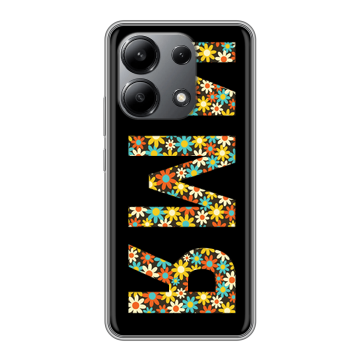 Силиконовый чехол на Xiaomi Redmi Note 13 4G с принтом ИМЯ