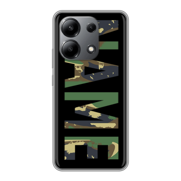 Силиконовый чехол на Xiaomi Redmi Note 13 4G с принтом NAME