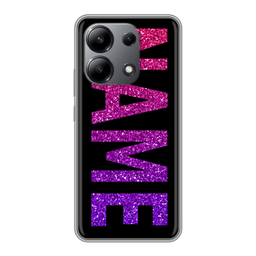 Силиконовый чехол на Xiaomi Redmi Note 13 4G с принтом NAME