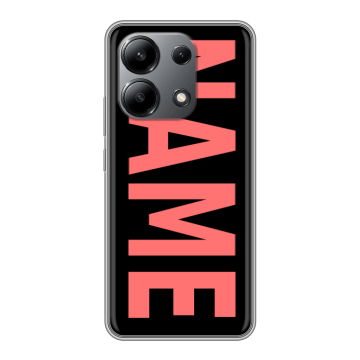 Силиконовый чехол на Xiaomi Redmi Note 13 4G с принтом NAME