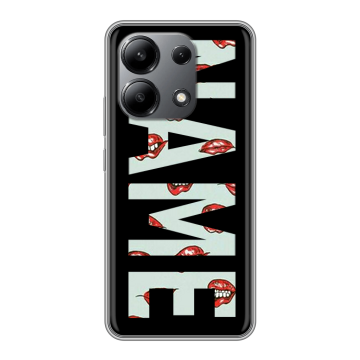 Силиконовый чехол на Xiaomi Redmi Note 13 4G с принтом NAME