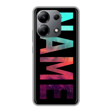Силиконовый чехол на Xiaomi Redmi Note 13 4G с принтом NAME