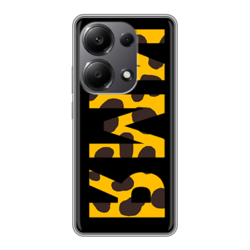 Силиконовый чехол на Xiaomi Redmi Note 13 Pro 4G с принтом ИМЯ