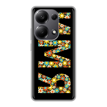 Силиконовый чехол на Xiaomi Redmi Note 13 Pro 4G с принтом ИМЯ
