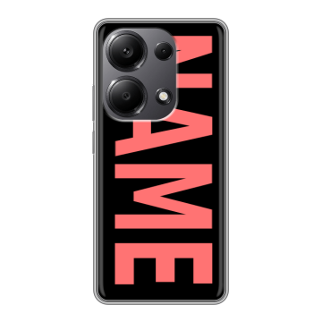 Силиконовый чехол на Xiaomi Redmi Note 13 Pro 4G с принтом NAME