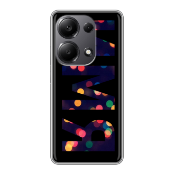 Силиконовый чехол на Xiaomi Redmi Note 13 Pro 4G с принтом ИМЯ