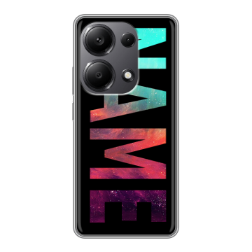 Силиконовый чехол на Xiaomi Redmi Note 13 Pro 4G с принтом NAME