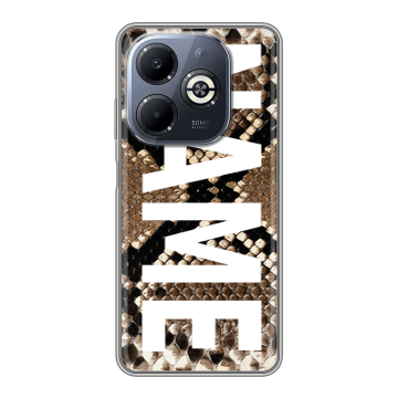 Силиконовый чехол на Infinix Smart 8 Plus с принтом NAME