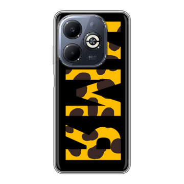 Силиконовый чехол на Infinix Smart 8 Plus с принтом ИМЯ