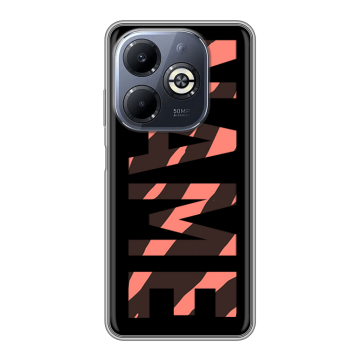 Силиконовый чехол на Infinix Smart 8 Plus с принтом NAME
