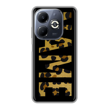 Силиконовый чехол на Infinix Smart 8 Plus с принтом NAME