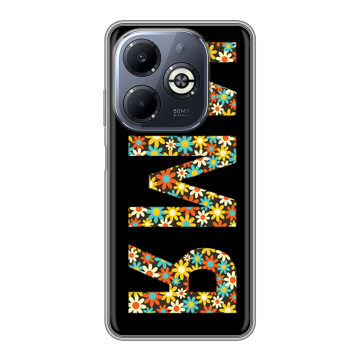 Силиконовый чехол на Infinix Smart 8 Plus с принтом ИМЯ