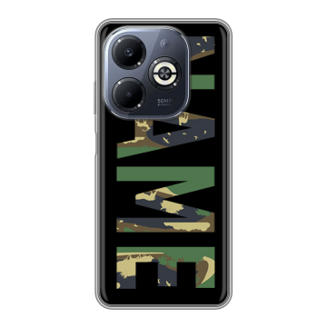 Силиконовый чехол на Infinix Smart 8 Plus с принтом NAME