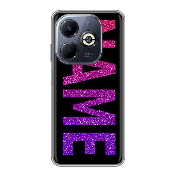 Силиконовый чехол на Infinix Smart 8 Plus с принтом NAME